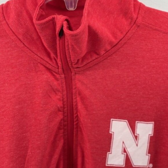 Champion L Nebraska Huskers 3/4 Zip Mock Neck Pullover Collegiate Athleisure - Picture 2 of 9